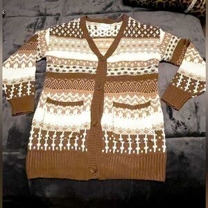 Prime Rose button down cardigan sweater XS